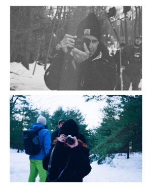 Britt Lower Instagram - ben taking a photo of britt taking a photo of ben 

@benstiller 📷 @brittle 📷
