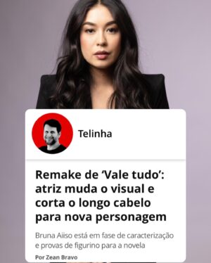 Bruna Aiiso Instagram - Que babado é esse?
Estou prestes a embarcar na minha terceira novela inteira e a emoção de viver mais esse capítulo da minha trajetória é absolutamente incrível!

Contra todas as probabilidades, estou aqui. Nascida e criada na periferia do extremo sul de São Paulo, mulher racializada, amarela… quais eram as minhas chances no audiovisual brasileiro? Poucas, eu sei. Mas, aqui estou eu.

E continuo firme no meu propósito: lutar pela inclusão de artistas amarelos no mercado de trabalho artístico. Essa é uma causa que carrego no coração. Sempre que tiver oportunidade, vou levantar nossos nomes e abrir caminhos para mais colegas brilhantes. Contem comigo! (Sigam @_somosbrasileiros_ )

Hoje, celebro com gratidão todos que sonharam junto e me encorajaram nesta jornada. Aos meus pais, que sempre acreditaram no impossível. À minha agente, Mari Verani, por sua coragem incansável. À Patrícia Rache, que enxergou em mim o potencial para dar vida a essa personagem tão especial. E, claro, à Manuela Dias e ao Paulo Silvestrini, por confiarem na Patrícia e em mim.

Não poderia deixar de agradecer à TV Globo, que me acolhe com tanto carinho desde 2009 (quando comecei no Globo Esporte SP). Na verdade, minha história com a Glô começou lá em 1986, mas isso é um testemunho que conto outro dia para vocês que me acompanham.

Agora, com o coração cheio de entusiasmo, me preparo para dar vida à Suzana em Vale Tudo.

Vem aí uma nova história, e que ela possa nos conectar, nos inspirar e ser, de alguma forma, parte da sua também.

Vem aí: Suzana, Vem aí: Vale Tudo! 

Obrigada @zean.bravo por sempre apoiar meu trabalho e por ser este entusiasta tão profissional da televisão brasileira! Link das matérias nos stories.

Fotos das matérias: @aracack 
Foto elenco: @julinhoandrade
