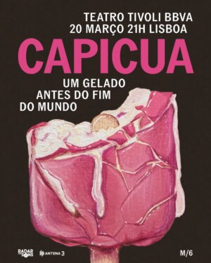 Capicua Instagram - Eu estava a dever-vos um gelado...
Ora, o meu disco novo vai chamar-se 
"UM GELADO ANTES DO FIM DO MUNDO" e é um conjunto de canções sobre o nosso tempo.
Sai a 21 de Março, mas na véspera (em antestreia absoluta) temos encontro marcado no @teatrotivolibbva em Lisboa 🥳
(Data do Porto a anunciar em breve).
Os bilhetes estão à venda na @ticketlinept 
Gostava muito que viessem!
🙏
Estou muito feliz por poder anunciar tudo isto.
Até porque há um ano acreditava mesmo que não faria mais discos.
Ter recuperado o ímpeto criativo e ter conseguido divertir-me durante o processo, ter experimentado registos e métodos novos e, no fim, ter um disco nas mãos, tem sido uma bênção!
Estou ansiosa para mostrar-vos tudo!!
Fiquem por perto ❤️