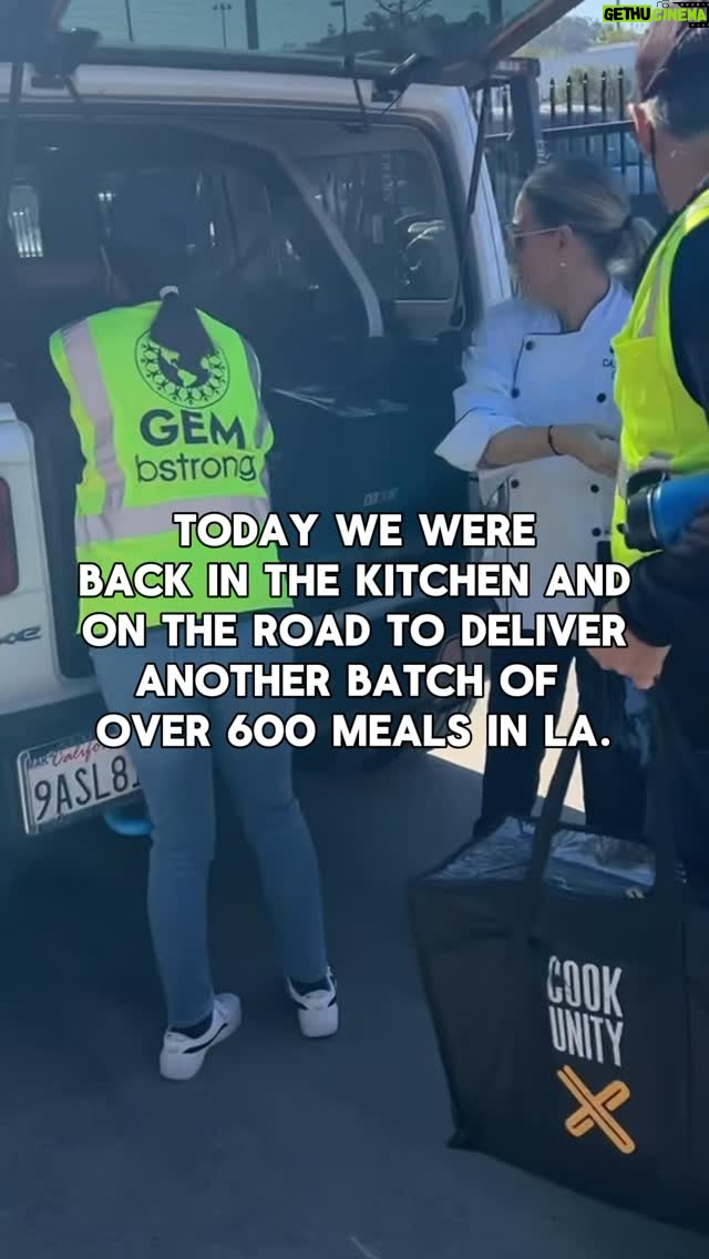 Cat Cora - 1.1K Likes - 💪❤️ We had another amazing afternoon of cooking and delivering over 600 meals to the people of LA today. Thank you @bethennyfrankel #bstrong @globalempowermentmission @michaelcapponi @cookunity @jonasehrlichh