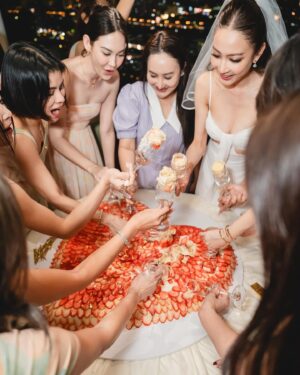 Chalida Vijitvongtong Instagram - Last fling before the ring! 💍🎉 #taewsparadise