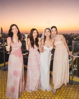 Chalida Vijitvongtong Instagram - Last fling before the ring! 💍🎉 #taewsparadise