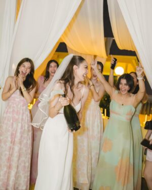 Chalida Vijitvongtong Instagram - Last fling before the ring! 💍🎉 #taewsparadise