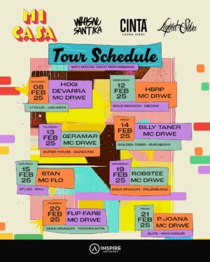 Cinta Laura Kiehl Instagram - ‘Mi Casa’ Tour is coming to your casa! with special guests, gonna make it hot fire like lava.

check out the dates and see you there! 🏡

8 Feb - @h.scbd Jakarta w/ @hogiwirjono @devarra_ @drwepradono_ 
12 Feb - @golddragon.bar Medan w/ @hbrp_ 
13 Feb - @superhouse.liveshow Bandung w/ @geramar_ 
14 Feb - @goldentiger.club Surabaya w/ @renatyllib 
15 Feb - @atlassuperclub Bali w/ @stanmamudi @emceeflo21 
19 Feb - @golddragon.bar Palembang w/ @robstee_ 
20 Feb - @golddragon.bar Jogja w/ @flip_farb 
21 Feb - @elite.mks Makassar w/ @dj.joana 

Spread the news and secure your spot soon as possible!🏠✨