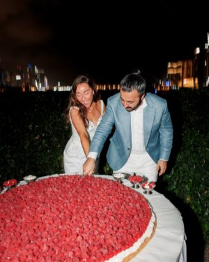 Cynthia Samuel Instagram - When your cousin marries the most amazing woman! 💍✨ Welcome to our family, beautiful— we love you so much! ❤️ Congratulations to the happy couple! 🥂 
Cheers to Elie & Élé