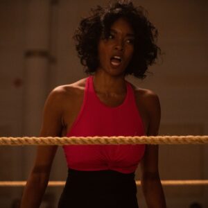 Damaris Lewis Instagram - Damaris Lewis stars as Babs Wingo. Born in Georgia and raised in Ohio, Babs and her sisters Ethyl & Marva trained tumbling, judo and gymnastics at their local YMCA. Discovered by Billy Wolfe after he took inspiration from Jackie Robinson, they quickly shot to the top of cards and drew some of the biggest gates of their time, even being top billed alongside the most famous male wrestlers of the era like Gorgeous George. 

With the bulk of their careers occurring while Jim Crow laws were still in effect, the unique nature of the sisters’ success and prosperity during this era cannot be overstated, yet it remains a forgotten piece of American history.

Queen of the Ring hits theaters March 7th 🍿🤼‍♀️
