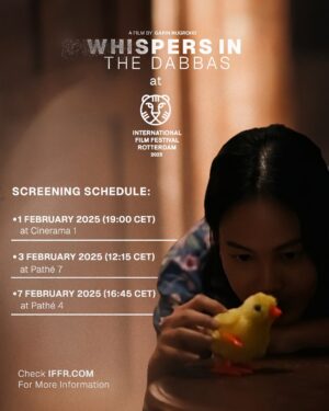 Della Dartyan Instagram - Indonesian filmmaker Garin Nugroho returns to the festival with Whispers in the Dabbas, a distinctive, resonant blend of introspective character-driven drama with a political consciousness.

The film makes us intimate with Puspa’s moral crisis, which exacerbates with every absurd case she handles. With simplicity and directness, Whispers in the Dabbas raises a voice for the ordinary people crushed by the establishment.
– Srikanth Srinivasan

You can follow Puspa's story at the International Film Festival Rotterdam 2025 with the schedule listed above. 

Tickets can be purchased online through the website iffr.com starting January 16, 2025. 

See you in Rotterdam!

#whispersinthedabbas #nyanyisunyidalamrrantang #IFFR54TH #IFFR2025 #IFFR