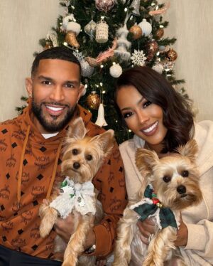 Denyce Lawton Instagram - Happy Holidays Everyone!!! Our FIRST Christmas as The GRASTI’s!!! 🥰😍 We’ve had the fun of being able to celebrate Christmas in Atlanta, Miami and now Los Angeles !!! Sharing some of our Holiday Cards that we only shared with Close Family & Friends over the years 🥰🥰 

NOTE : To those who aren’t able to feel joyous or celebratory right now during the holidays… my deepest love and thoughts are with you and your family as you endure what you’re experiencing! Wishing EVERYONE more love, light, prosperity, great health, wealth, joy, compassion, self love & healing !!! 🫶🏽🫶🏽🫶🏽

♥️ The GRASTI’s #GrastiEverAfter Denyce, Eban, Kimchi & Mochi #MerryChristmas #Christmas2024