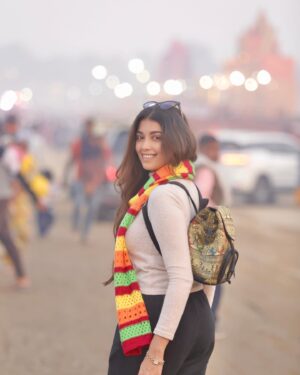 Digangana Suryavanshi Instagram - Once in a lifetime experience! Har Har Gange! Har Har Mahadev! 🙏🏻. 

#diganganasuryavanshi #digangana #mahakumbh2025 #mahakumbh
