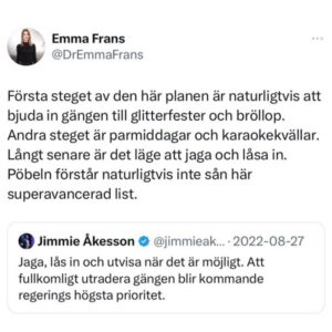 Emma Frans Instagram - Allt går enligt Jimmies superavancerade plan