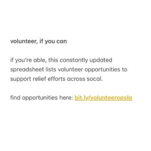Erica Chidi Cohen Instagram - we’re exhausted, but deeply grateful that we were spared. the road ahead for our city is long—former fema heads are describing this as our hurricane katrina. 

for those who know people who lived through that, you know the impact is felt daily, even years later. we’ve put together the resources and efforts that resonate in this moment but if we’ve missed anything, please add it in the comments, and i’ll reshare it in my stories. for now, stay safe, look out for each other, and take care. ❤️‍🩹

❗️UPDATE the rebuildAD bit.ly link is no longer working here's the directlink to the google gofundme spreadsheet for black altadena families:  https://docs.google.com/spreadsheets/d/1pK5omSsD4KGhjEHCVgcVw-rd4FZP9haoijEx1mSAm5c/htmlview