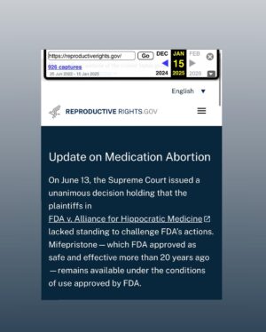 Erica Chidi Cohen Instagram - if you go to reproductiverights.gov tonight, you’ll find nothing there. swipe through to see what was there just last week. 

only a few hours after taking office, this administration removed reproductiverights.gov—a critical resource that helped women access health care and understand their rights, especially abortion.

sure, there are other places online where you can find this information. but the fact that, removing this site was high priority says a lot about where we are going. honestly, i wish i had something more supportive to offer. i know there are so many other frightening, seismic changes that happened just a few hours ago. 

but tonight, this is all i have. the only thing i can do is shine a light on this, in hopes that we can all hold space and bear witness to what is happening. this isn't a moment to look away. 

fund your local planned parenthood. fund community led abortion funds. and lastly, donate to @internetarchive because they make sure that the internet lives on, no matter who tries to erase it. 🫂