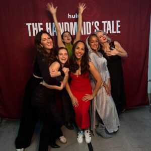 Ever Carradine Instagram - Last night, (almost) all of the people that I love gathered together to celebrate the series wrap of @handmaidsonhulu so obviously I got my ass on a plane. I  can’t wait for you all to see what we’ve been up to. #handmaidstale #thatsawrap