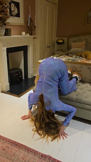 Fearne Cotton Instagram - Realised today I have a @bensonboone jumpsuit. This makes me cool with young people right? 
So just imagine me a bit younger, a lot more agile and able to do a somersault and we are there. 

Ps I'm obsessed with Benson.