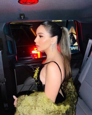 Gamila Awad Instagram - @joyawards ✨

Dressed in @eliasriga X @chopard 

Styled by @yasminekenawi and glammed by @ayaabdelhamid and @mr.bishoo @alsagheersalons
Photography by @asmalqadi_