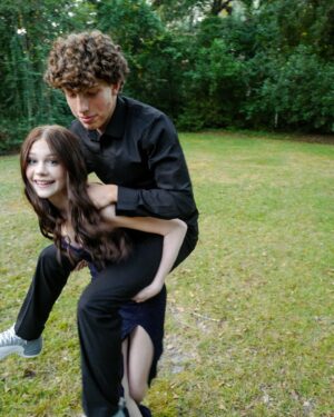 Gray Benko Instagram - Personal post because I need this one to live in the feed 🥹❤️ My baby girl went to her very first homecoming dance over the weekend and I just can’t believe how beautiful and grown up she is becoming.  It happens so fast, guys 😭 Farris did my makeup for a Halloween party and then got herself all dolled up for homecoming in the same night. I kind of love that I will forever be randomly dressed as a cat in her first homecoming photos.