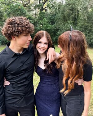 Gray Benko Instagram - Personal post because I need this one to live in the feed 🥹❤️ My baby girl went to her very first homecoming dance over the weekend and I just can’t believe how beautiful and grown up she is becoming.  It happens so fast, guys 😭 Farris did my makeup for a Halloween party and then got herself all dolled up for homecoming in the same night. I kind of love that I will forever be randomly dressed as a cat in her first homecoming photos.