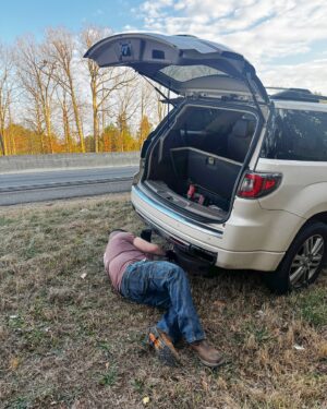 Gray Benko Instagram - Yesterday my left rear tire blew out on the interstate.  The wonderful man from road side assistance who came to help us said that it was a miracle that my car didn’t go into a tail spin.  It dawned on me that what happened yesterday is actually a pretty great representation of what 2025 has felt like to me so far.  I thought I would share this with you, in case you have been feeling similarly. I went into this year with my head held high, thinking that this was my year, this was going to be a GOOD year.  Being a single mother to a teenager and a preteen, while also trying to maintain a business, life QUICKLY put me in check.  If I’m being honest, it feels like I’ve been white-knuckling it through these last couple of months, trying desperately to not let life go into a tail spin.  Life is like that sometimes, right?  When things are hard, the hard things keep coming.  And 2025 has been HARD.  But in all of the chaos, I’m also learning to slow down and look for the good.  Like my friend Allie who showed up, no questions asked, to hold Farris’s and my hands on a difficult day and ride with us to Charlotte.  Like the kind man from road side assistance who showed up, changed our tire, and followed us until we got off of the interstate to make sure we were safe.  And even like myself, who somehow managed to keep calm and safely guide us through four lanes of traffic while our tire was violently exploding.  I’m working to trust myself and my own instincts, which is not always an easy thing to do.  All this to say, although life can be hard, and sometimes it can feel like the hard keeps coming, remember to slow down and look for the helpers.  And, maybe most of all, remember to keep both hands on the wheel and remind yourself how capable you really are ❤️