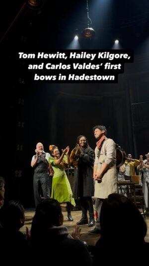 Hailey Kilgore Instagram - Their journey has officially begun! Please join us in welcoming Carlos Valdes, Hailey Kilgore and Tom Hewitt to Hadestown.