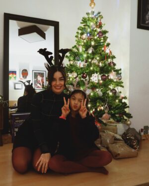 Helga Krapf Instagram - The two of us had a Merry little Christmas. Tho simple and small, it was filled with joy and love. I often hear people say Christmas is only for the young, which means its for everyone who‘s inner child still believes in the magic this season brings. Sending you lots of love no matter how you celebrate Christmas day. 🎄🎄🎄

- Helga & Amelie