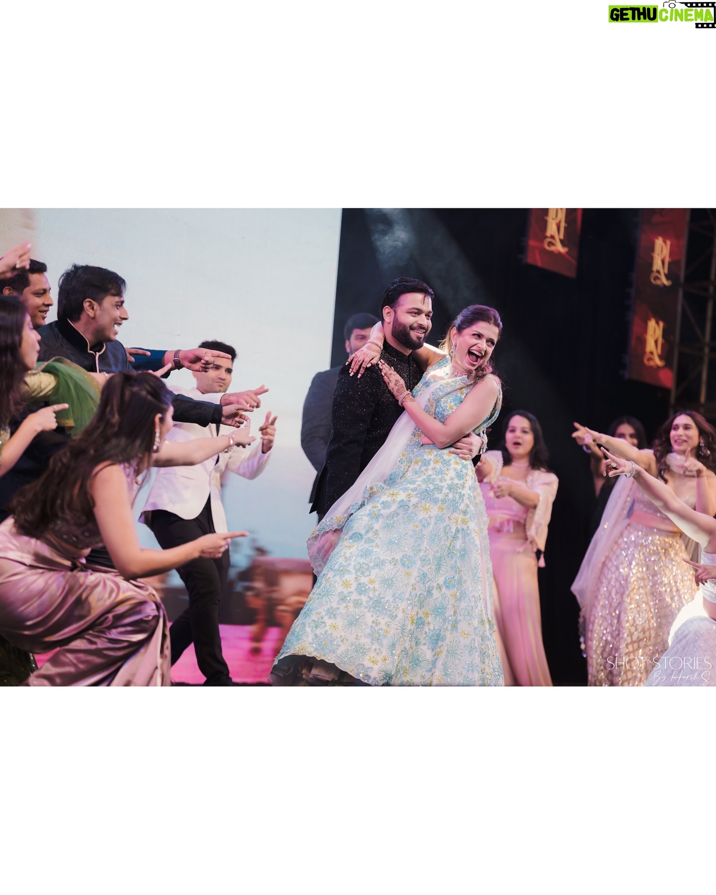 Hemal Ingle - 37.6K Likes - For our Starry Sangeet Night I got to be a @label_charmiegalaiya bride. Her beautiful lehengas are a piece of art. This was the perfect colour that I exactly dreamt of, I wanted a different colour which would stay in theme. The handwork all over the lehenga is so intricate and elegant you cannot take your eyes off. I paired this beautiful ensemble with @roomys_jewellery to get the most exquisite look. You know me, diamonds are my best friend and I’m so glad I got to wear such a beautiful piece from their collection to shine like a star 🌟
And obviously this look was achieved by my brother, my confidant, my love @atonmuah. I told him I want a minimal look because I was tired of sitting on the makeup chair throughout the events. And here it is, he served and how, achieved this entire look in 1.5 hrs 👏🏼