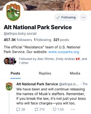 Hilarie Burton Instagram - If you’re not following @altnationalparkservice on Bluesky and Facebook? 
Go fix that right now. 

#nooneelectedthatnerd