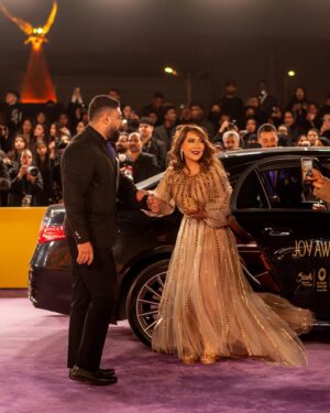 Huda Hussain Instagram - ‏#joyawards 🇸🇦 
Jewellery : @alfardanjewellery.ksa 
Outfit : @maisonvalentino
@aquazzura
‏ hair & makeup by : @mahmeed_stylist 
‏Stylist by : @musaed.d 
‏Taken by my personal photographer : @ballystudio