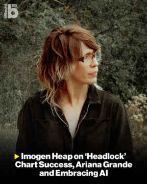 Imogen Heap Instagram - Imogen Heap is a pop music pioneer ✨

Across @imogenheap’s career, the British musician has sought innovation and pushed boundaries. She’s been sampled by Ariana Grande, A$AP Rocky and Mac Miller, and embraced new technologies like to aid her craft.

As her 2005 song “Headlock” hits the Hot 100 and the top 40 in the U.K., we catch up with the icon about her relationship with Grande (“I get teary even talking about her”), the viral success her song has found and her new data solution tool @Auracles.io.

Head to the link in bio to read the full interview.

📸: @sophiastefelle