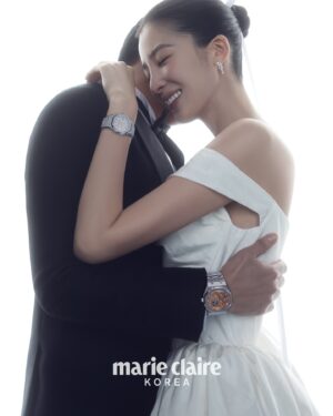 Irene Kim Instagram - BRIDE MODE…officially in print! 👰🏻‍♀️💕

Beyond excited to share our @MarieClaireKorea Wedding February covers with @AudemarsPiguet 🤍 

Endless gratitude to the amazing team for making this moment so magical🥺
Editor in Chief: @fashionyk
Photographer: @photokyj80 
Fashion Editor: @_woory_
Features Editor: @lejetorial 
Brand Communications: @bing_________9 
Hair: @ksw7789 
Makeup: @e_bom 
Styling: @soorink 
Styling Assistant: @woojxxg 

AND the biggest shoutout to my forever Valentine…not just for putting up with me, but for having to make an official debut as a hand & back model!🤣 You absolutely nailed it🤭❤️

#AudemarsPiguet #오데마피게