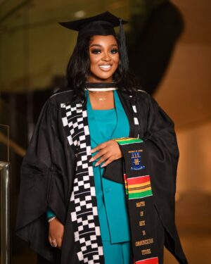 Jackie Appiah Instagram - The journey was worth every step! I am overwhelmed with not just gratitude but joy, as well. To everyone who believed in me, stood by me, and cheered me on, thank you from the depths of my heart. 

 #MastersDegree #CommunicationStudies #UniversityOfGhana
Styled by @bveystyling 
Suit @attoandoh 
Hair @_graceaj 
Makeup @quincyblaq_gh 
Photography @chocolate_shot_it 
2nd photographer @scuby_studios
