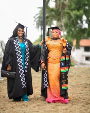 Jackie Appiah Instagram - The journey was worth every step! I am overwhelmed with not just gratitude but joy, as well. To everyone who believed in me, stood by me, and cheered me on, thank you from the depths of my heart. 

 #MastersDegree #CommunicationStudies #UniversityOfGhana
Styled by @bveystyling 
Suit @attoandoh 
Hair @_graceaj 
Makeup @quincyblaq_gh 
Photography @chocolate_shot_it 
2nd photographer @scuby_studios
