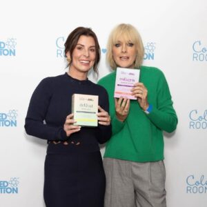 Jane Moore Instagram - My week in pictures…
 1. Met up with my @imacelebrity camp mates at @coleen_rooney skincare launch for @appliednutrition  2. Not quite sure what face I’m pulling here 😂 Jumper by @cefinnstudio .  3. @loosewomen with Traitors star @livi.deane My outfit is from @lkbennettlondon  4. Opening night of @cammackltd #oliver Amazing!  5. @loosewomen pinstripe suit by @cefinnstudio 
6. Babysitting my daughter’s dog ❤️. .
.
Have a wonderful weekend everyone! X