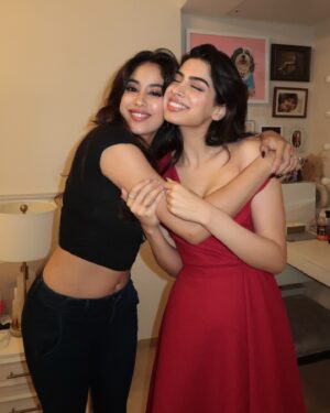 Janhvi Kapoor Instagram - My khushu is bringing romcoms 🔙🥰🤞🏻🤞🏻🤞🏻so proud of u khushu for keeping your head down and working hard and doing what you love with so much honesty, sincerity, strength and kindness ❤️ 

#Loveyapa in theatres near you from tomorrow ❤️ the cutest little romcom with fun, laughter, fresh energy and a little bit of 😭 but maybe that’s just me because I hate to see my khushu cry!!!!!!!! 

PS. You better wear a t-shirt with my face on it when my movie releases