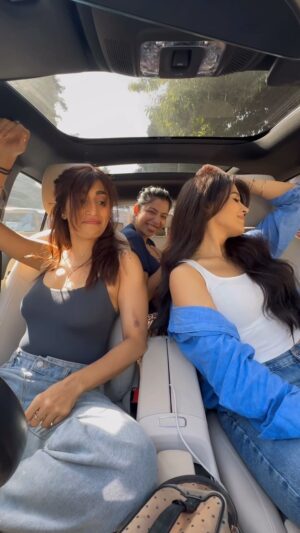 Jasmine Sandlas Instagram - It was a rich day. Life changing conversation laced with laughter. I love these girls so much so I got powerpuff girls socks for all three of us and they both decided I am bubbles. What the fuck ! We need to talk about this. I am not bubbles. 

Akasa. Farina. Jasmine ( I have yearned for female friendships like this literally since my last lifetime ) 🧿

Also, Taras has set the world on actual fire 🔥 Thank you.