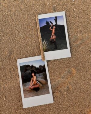 Jeannie Elise Mai Instagram - Howdy 🤠 took a bunch of Polaroids in Joshua tree & I want to give them all away to u 💌🎞️ comment “yeehaw” & I will personally dm u details 💖