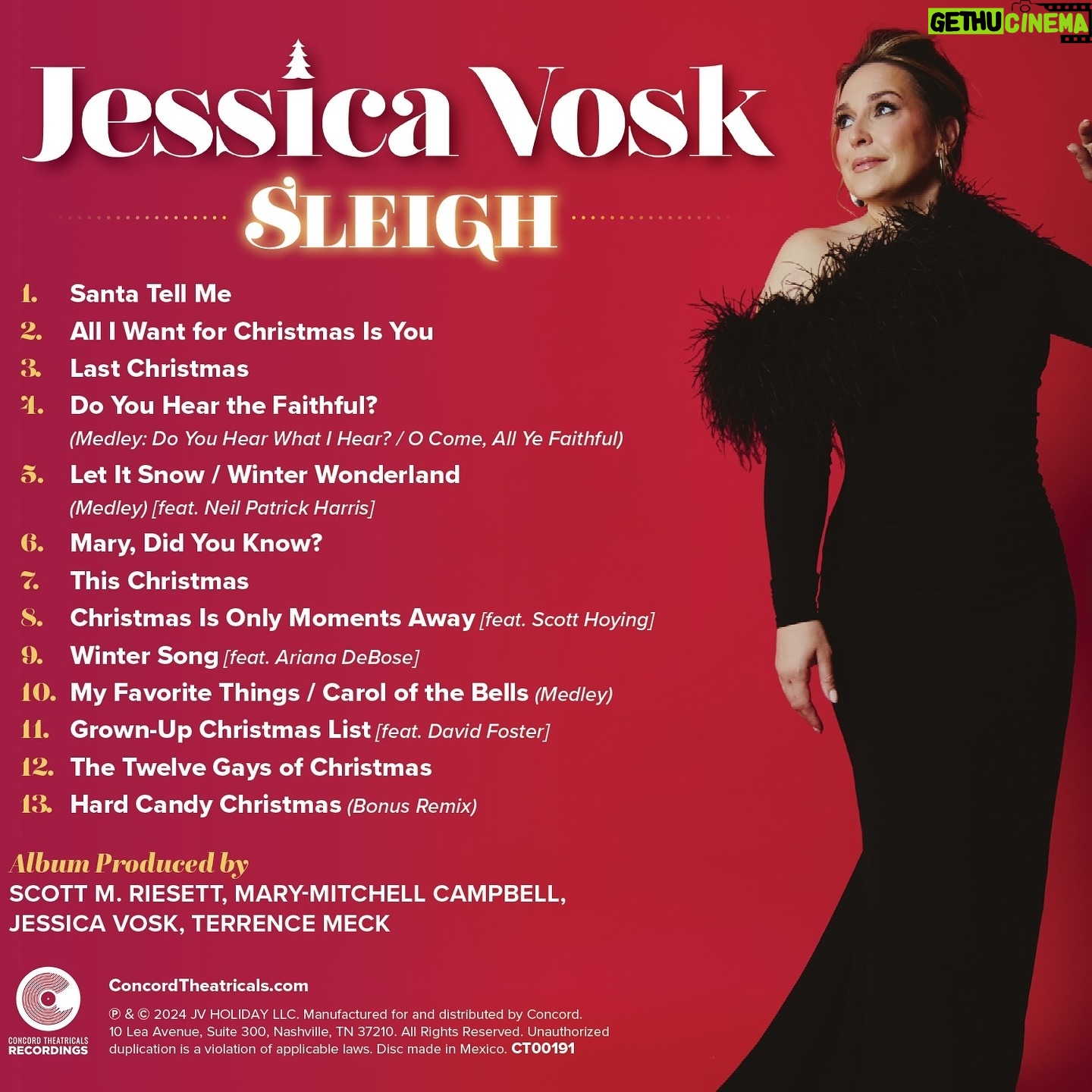 Jessica Vosk - 13.6K Likes - Here she is world: And honey! I think it’s a SLEIGH! This has been my largest undertaking yet, and it’s taken the entire year to bring her to you officially on November 15th—however, I hate waiting to open gifts, so SANTA TELL ME is officially available TODAY to stream and download…Pre-save the whole album now with the link in my bio—(and we haven’t even talked about the guests yet…swipe to check out the song list and the incredible people I have the honor of sharing this with.)
Ps: wait until you see the BTS for The 12 Gays of Christmas. 🎄
#concordtheatricalsrecordings #christmas
📷: @jennyandersonphoto