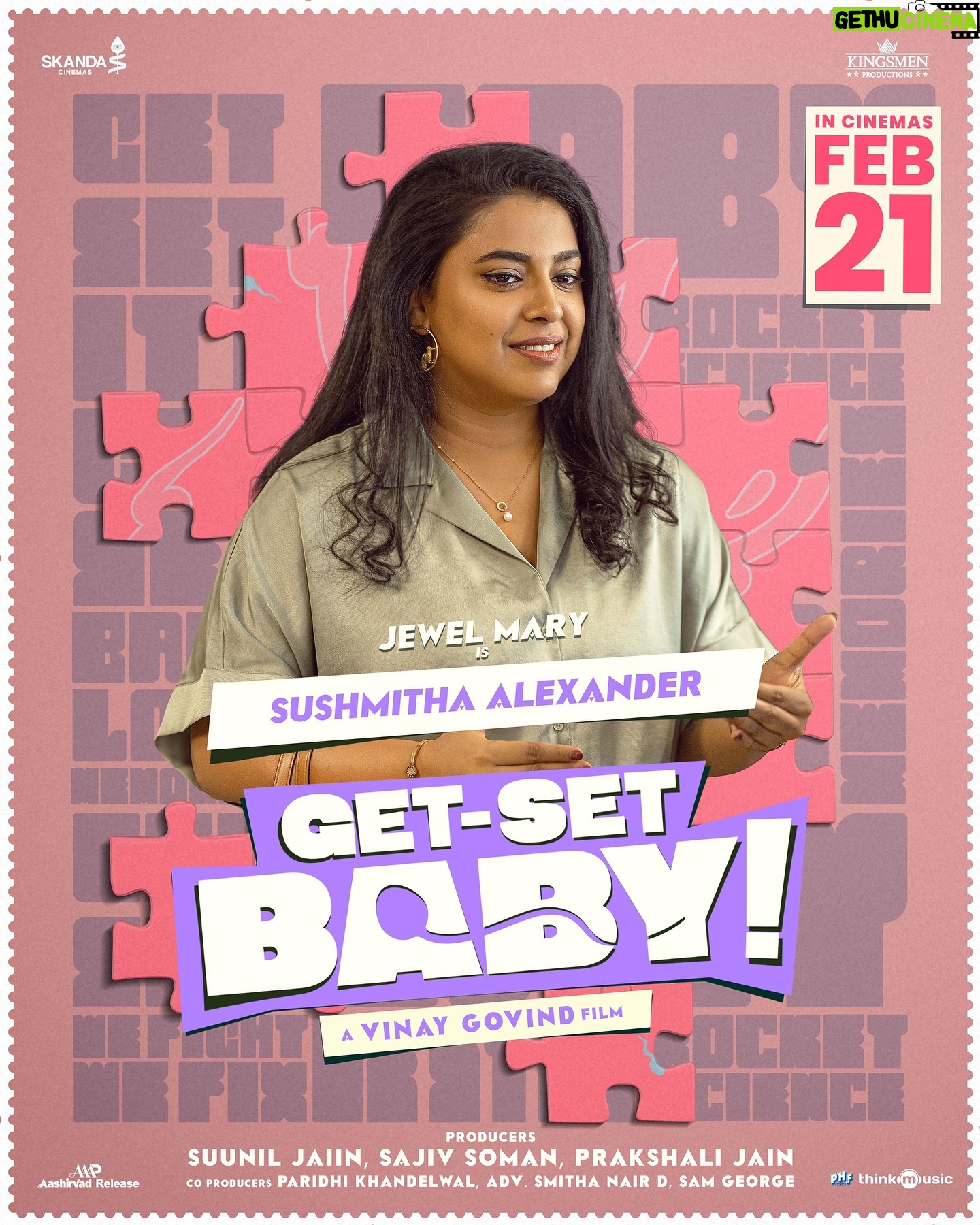 Jewel Mary - 4K Likes - Jewel Mary as Sushmita Alexander- Self-Made Woman; no shortcuts, no limits, just pure determination and resilience..!!!
#GetSetBaby
A Complete Family Movie !!
Releasing Worldwide On #Feb21
Directed by #VinayGovind
#SamCS Musical🎶
DOP #AlexJPulickal
Written by #YVRajesh #AnoopRavindran
Edited by #ArjuBenn
Produced by #SajivSoman #SuunilJaiin #PrakshaliJain
Banner #SkandaCinemas #KingsmenProductions
An #AashirvadRelease
@getsetbaby.movie @vinay_govind @iamunnimukundan @nikhilavimalofficial @samcsmusic @sajivsoman @suniljaincult @prakshali @smithanaird @samgeorgeinsta @alexjpulickal @yvrajesh13 @anoopravindran @arjubenn @sunil__george_ @vishnupc @vinoddivakarvegam @anish__c__r @pranav_mohan66 @skandacinemas @kingsmen.productions @aashirvadcine @sameerasaneesh @shiblafara @chembanvinod @dineshprabhakar_ @shyammeyyy @abhiramradhakrishnan_ @muthumaniiii @surabhi_lakshmi @johnyantonyofficial @verum_varsha @bhagath_manuel @officialmeeravasudevan @punya_elizabeth @sudheesh_actor @jewelmary.official @ganga_meera @actorvijayjacob @manumanjith_s @vinayaksasikumar @sree_sankar @remeshcp @lenikosolutions @vvipink @bijith_dharmadam @jitheshpoyya @thinkmusicofficial @10gmedia @snakeplant.in
#UnniMukundan #NikhilaVimal #ChembanVinod #JohnyAntony #SurabhiLakshmi #DineshPrabhakar #SreeSankar