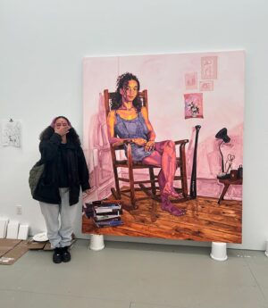 Jordan Casteel Instagram - “Nina” 2024
Oil on canvas
90 x 78” @ Art Basel Miami Beach
December 4 - 8 w/ @caseykaplangallery
Booth H21

Love that this special painting of a dear friend @ninacorn is going to be on view at @artbasel — pay her a visit 💜💛
