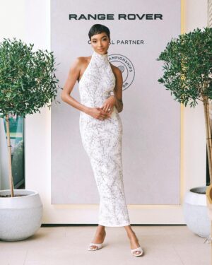 Jourdan Dunn Instagram - Still don’t know anything about tennis 😅 but I do know how to serve 😌

Thank you @bazaaruk and @rangerover for a fab day out 🤍