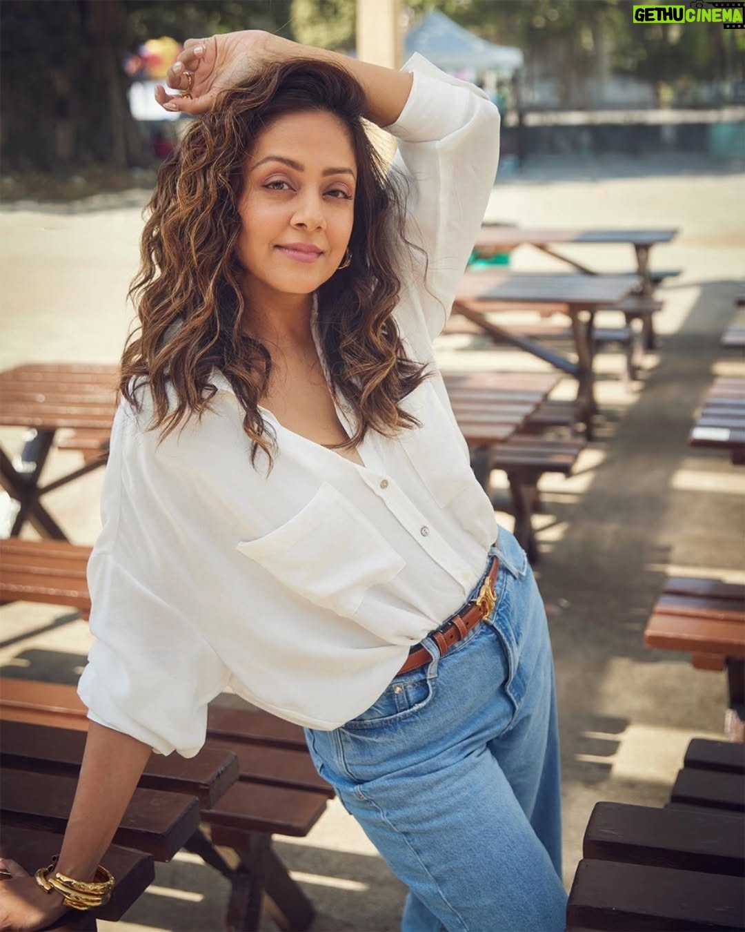 Jyothika - 632.4K Likes - Look hot! Feel cool! 💙
Styling @radhikamehra
Make up @devika.kharwa
Hair @prachina_hair
Photographer @nupuragarwal__
Styling assistant @keyurisangoi
Earrings & rings @studioviange @blissbyhnk
Bracelets @simranchhabrajewels @ascend.rohank
Sunglasses @dgt.opticians @celine