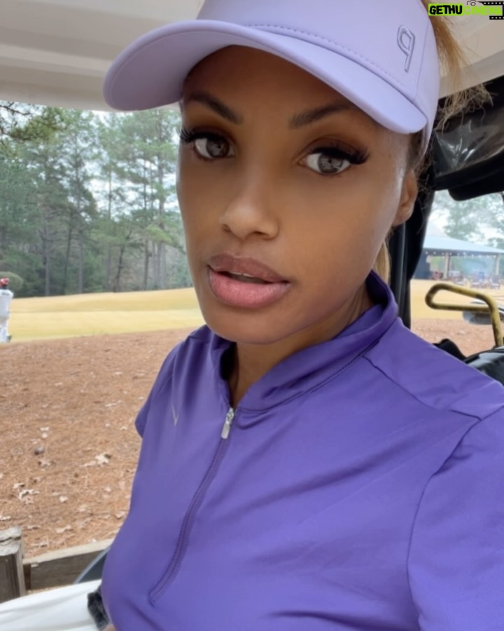 K.D. Aubert - 3.8K Likes - ⛳️Healthy Eating & Golf do not mix!😆😆😆 BBQ at hole 12😆 @bluejacknational #BrisketForBreakfast #TheGolfingActress #MadameAubert