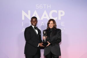 Kamala Harris Instagram - This evening, I was honored to accept the NAACP’s Chairman’s Award. 

I grew up inspired by the work of the NAACP — by all those who took up the fight for justice, equality, and opportunity. Their example is part of the reason I chose a life of public service.

At this moment, people around our nation see the flames on our horizons, the rising waters in our cities, the shadows gathering over our democracy, and ask, “What do we do now?”

We know exactly what to do. Like those who forged the NAACP and those who carried its legacy forward, we use our power. We organize, mobilize, educate, and advocate.

Not because it’s easy, but because it’s necessary. Because the fight is worth it.

This chapter in our American story will be written not by whoever occupies the Oval Office, nor by the wealthiest among us.

The American story will be written by we, the people.