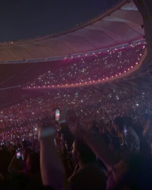 Kanchi Kaul Instagram - Attending Coldplay for the second time… but THIS!!! ✨💫 The stadium, the music, a hundred and fifty thousand voices united in song and love … the VIBE … the energy —absolutely magical. 🌟 We got fixed, the lights guided us home, but sharing this surreal experience with MY UNIVERSE 🌎 my  not-so-littles , made it euphoric, overwhelming, and truly one of the best days of our lives. ❤️💙 YES !  The core memory had to be made with them ❤️‍🔥
And Im so Proud that the most unforgettable concert of my life happened right here in INDIA! 🇮🇳 A place that somehow always felt a bit underwhelming for moments like this—until last night. 🌌 THE STADIUM!!! Mammoth !! No words can ever capture the beauty of what just unfolded, the sheer magic of it all. This night will live in our souls forever 🌟❤️✨ . Coldplay, you were everything! 🎶✨💖 26.01.2025 Ahmedabad.  #coldplaycorememory #theadventuresofAI #musicofthespheres #coldplayindia #skyfullofstars #myuniverse #republicday