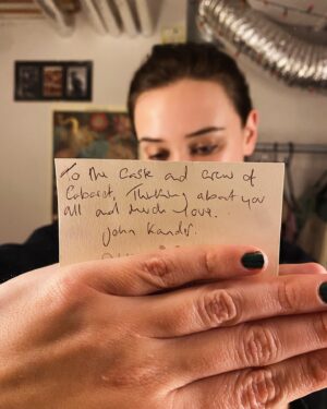 Katherine Langford Instagram - I've tried to write this all week, but every time I think back on these past few months it feels like my heart might explode. Sometimes the stars align to put you in a certain place at a certain time with the right people, and this was one of them. 
@adam_gillen I will forever be the Sally to your Emcee - you are a level above. I love this show and the people in it, our crew, creative team, our audiences, and the indomitable community here on the West End - playing Sally Bowles, back on home soil where the iconic Judi Dench first breathed life into her has been an honour and experience words can't do justice.
Thank you for filling my heart to the brim, for a sold-out stage debut, and for making this place my home 🇬🇧 In here, life was beautiful x