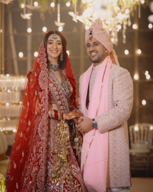 Kritika Avasthi Instagram - Choosing each other from 17.11.2024 till ♾️
@piyushk003 ♥️ #PiKaBoo 🥰
.
.
.
.
Lehenga @studybyjanak 
Sherwani @studybyjanak 
Jewellery @multanijewellersofficial 
Mua @arshhia_19 
Decor @weddings_houseofg 
📸 @theweddingmantraproductions 

#wedding #weddingday #weddingdress #red #bride #bridal #bridaljewellery #brides #bridetobe #winter #winterwedding #kritikkaavasthi #piyushkhatter #shaadi #wedmegood #weddingsutra #bridalsarees #bridallehenga #redlehenga #sherwani 

[ Kritikka Avasthi , Piyush khatter , Bridal , bride , groom , wedding , winter wedding , red lehenga , sherwani ]