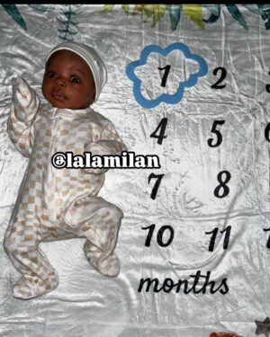 Lala Milan Instagram - Still taking in the fact that my son is officially 1🥹 Excuse me while I reminisce😩 Here’s some photos from when he was in the womb, first born, and every month there after up to now. Happy Birthday Baby Boy🎉🎂