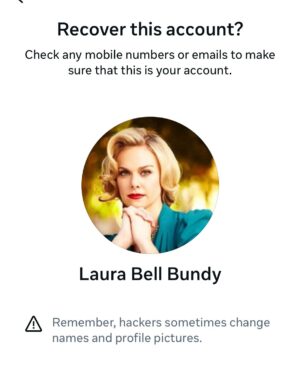 Laura Bell Bundy Instagram - Hey @meta @facebook my professional Facebook page has been hacked and I have been locked out.  I have tried everything and you make it very hard to recover an account.  There is no one for me to contact.  Help! 

And for anyone who has seen these crazy posts this hacker is making, I do not love Elon Musk, but I DO believe Michael Jackson is still alive…. 🙄
