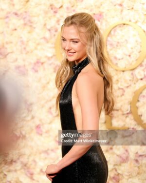 Lilly Krug Instagram - Attending the Golden Globes last night was an unforgettable experience. Sitting in a room filled with so many brilliant artists who shape our culture was humbling and deeply inspiring. It’s a reminder of how vital storytelling is—how films and art have the power to connect us, to spark empathy, and to bridge divides. Now, more than ever, we need stories that bring us closer together. I’m so grateful for the incredible conversations I had, the laughter we shared, and the energy in the room that left me feeling so hopeful and inspired🙂‍↕️💫

Photocredit: Getty Images