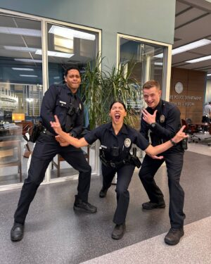Lisseth Chavez Instagram - Celina is passing the baton to the newest rookies 👋 Say hello to Miles and Seth when #TheRookie's new season premieres in TWO WEEKS - Tuesday, January 7 on ABC! Stream on Hulu.