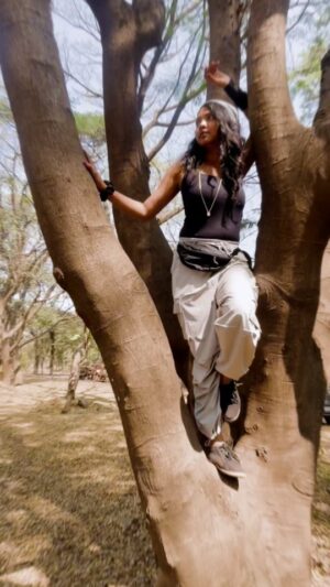 Meera Joshi Instagram - My go-to travel buddies?
....
Joggers by @thedancebible.shop 
...
Shoes: @asianfootwears
...
Waistbag: @decathlonsportsindia
.....
Chain: @reenisaaofficial
...
Top: @zara
...
Topi: Ajobanchi
...
Shot by: @durgeshharawadeofficial

...
#meerajoshi #highway #dancebible #joggers #marathiactress #trackpants #comfortclothing #travelclothes #shoes #bandana #bandanas #bandanastyle #handgloves #food #trees #dhaba #streetstyle #relax #relaxing #travel #travelgram #travelphotography #car #carporn #traveladdict #travelling #bag #maharashtra #maharashtratourism
